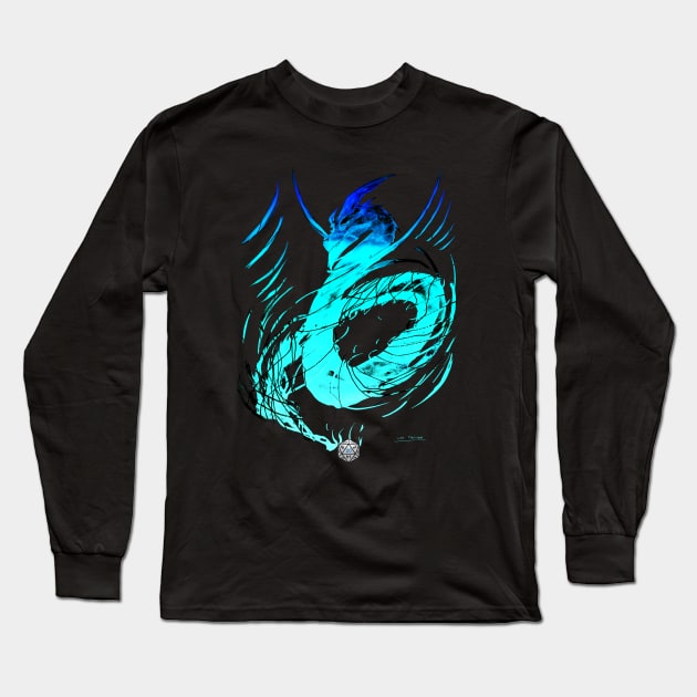 Critical Hit - Freezing Blue (Black Variant) Long Sleeve T-Shirt by lucafon18